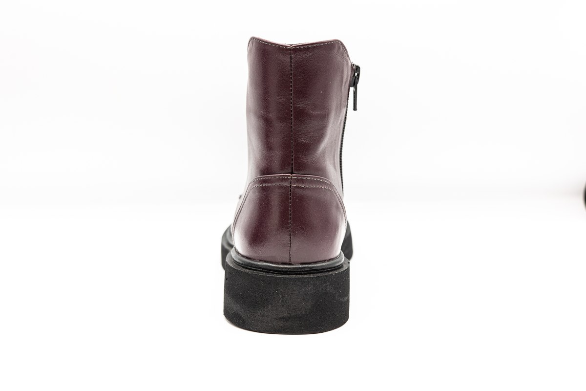 Ghete femei, piele naturala, NIK801BORDO Botine